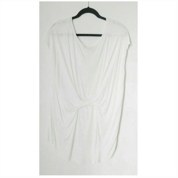 Ambiance Tops - Ambiance White Top With knot Detail Back